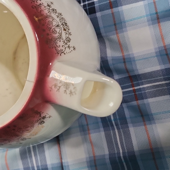 Vintage Warranted 22k gold large teapot home decor decoration unique handle - Picture 4 of 8